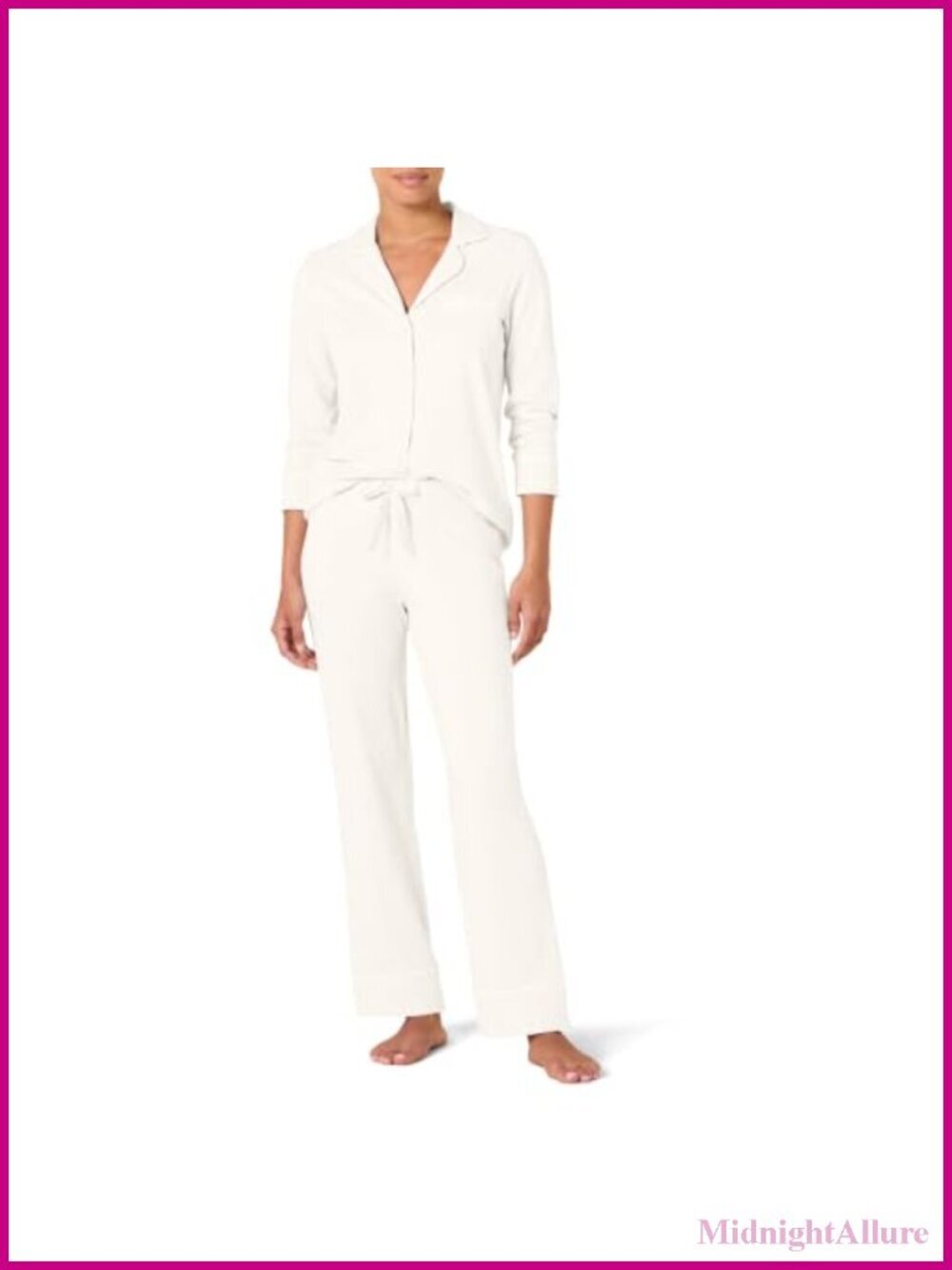 Long Sleeve Cotton Modal Pajama Set with Full-Length Bottom